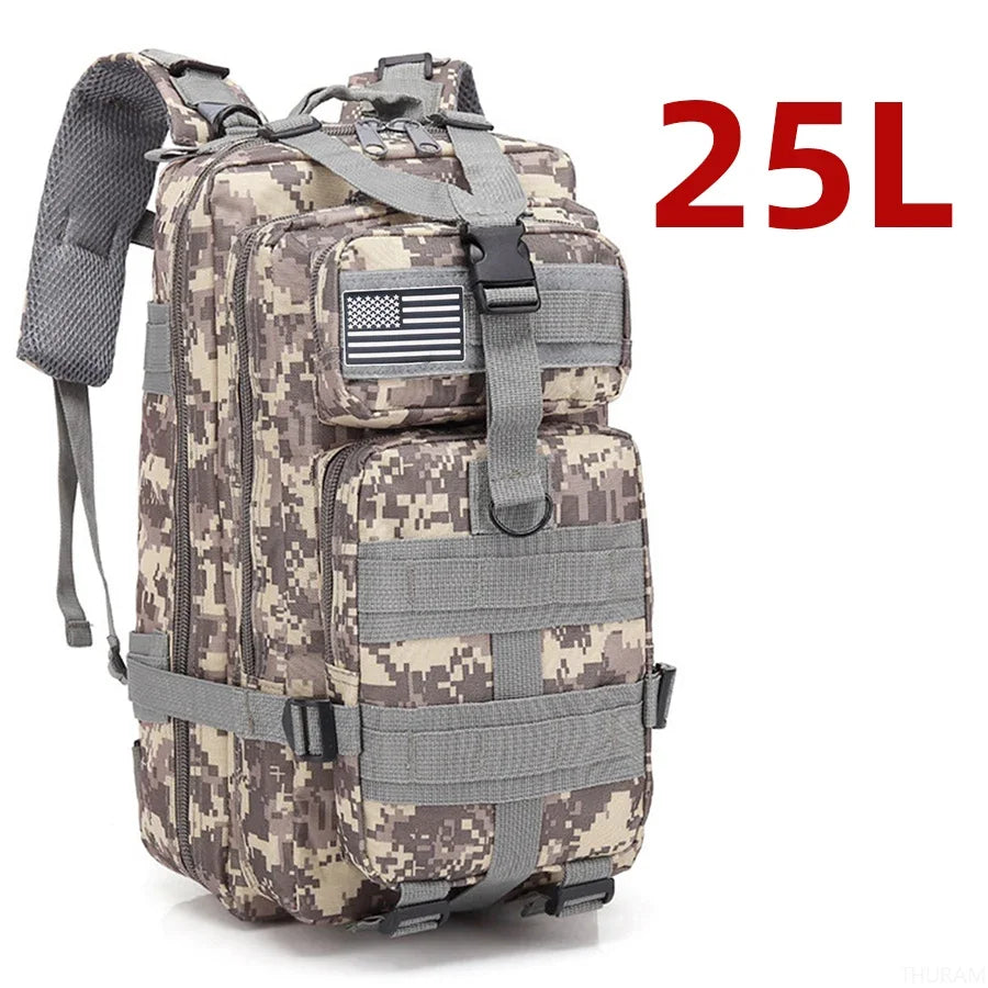 Unisex Oxford Hiking Backpack — MOLLE Webbing, 25L or 50L