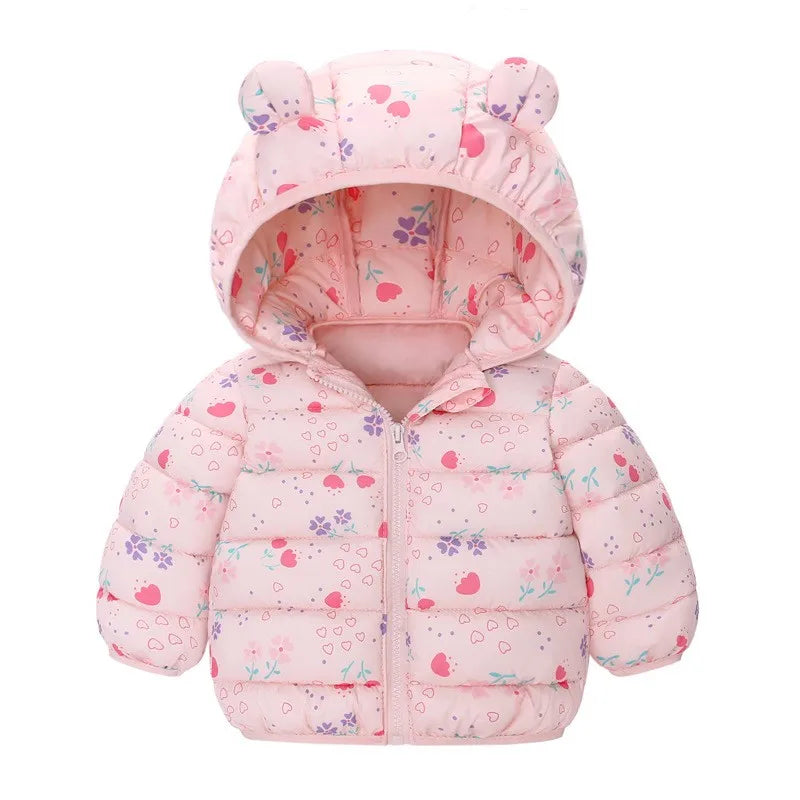Kids Boys Baby Hooded Lightweight Jacket Cartoon Dinosaur Zipper Coats Girls Autumn Winter Warm Christmas Outerwear 0-5 Year Old