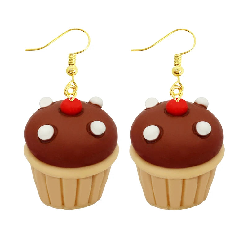 Earrings For Women Girls Cute Foods Hamburg Pizza Chicken Leg Candy Bottle Handmade Candy Kids Funny Resin