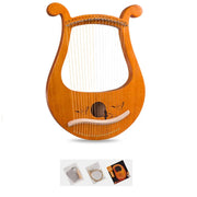 19-String Mahogany Lyre Harp