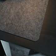 Dark Gray Felt Desk Mat — 100 × 50 cm, Non-Slip Backing