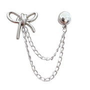 Magnetic Garment Chain Clip — Bow, Heart or Pearl-Style Accent — product detail