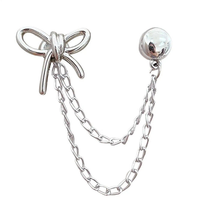 Magnetic Garment Chain Clip — Bow, Heart or Pearl-Style Accent — product detail