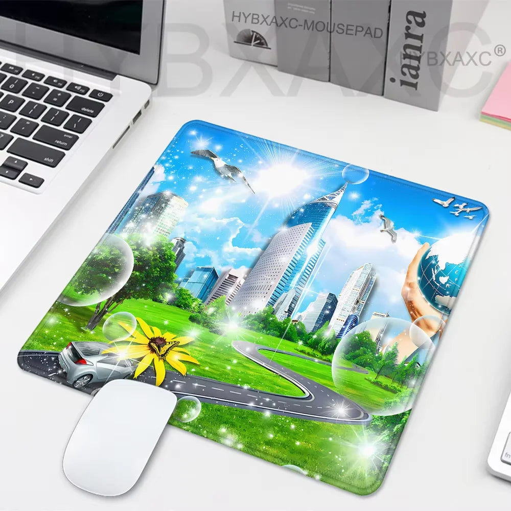 1pc Cute-Frutiger Aero Arts Small XS Mouse Pad Keyboard Pad Laptop Cushion Non-slip Table Mat Desk Pad For Home Office HYBXAXC