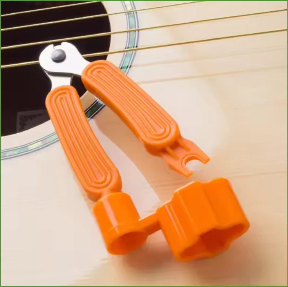 3-in-1 Guitar String Winder, Cutter and Bridge-Pin Puller — 1 Piece