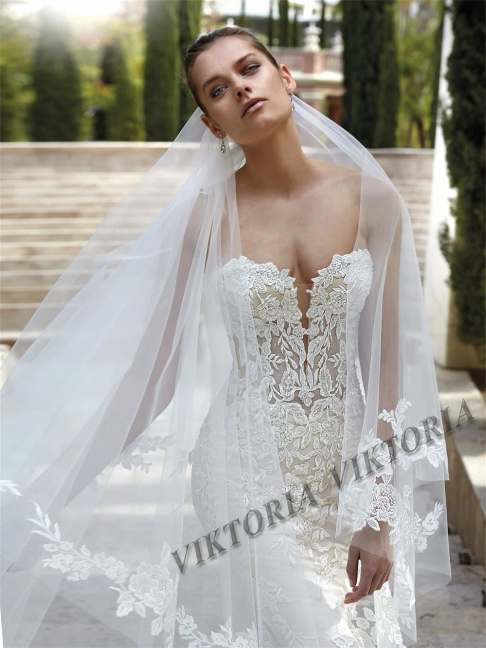VIKTORIA Modern Mermaid Wedding Dresses For Woman Bride Off the Shoulder V-neck Robe De Mariée Personalized Customization