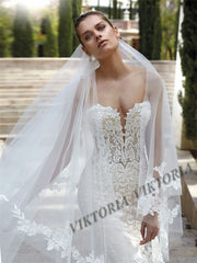 VIKTORIA Modern Mermaid Wedding Dresses For Woman Bride Off the Shoulder V-neck Robe De Mariée Personalized Customization