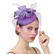 Women's Fascinator Hat Imitation Sinamay Feather Tea Party Pillbox Flower Derby Millinery Church Cocktail Headwear New Design