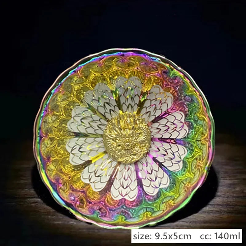 Peacock-Pattern Ceramic Teacup — Approximately 140 mL, 1 Piece