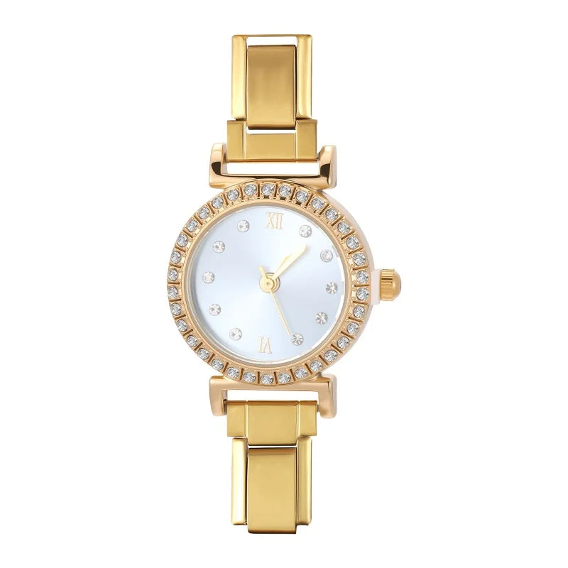 Fashion Luxury DIY 9MM Charm Stainless Steel Shiny Round Square Watch Bracelet Bangle High Quality Y2K Watch Head Christmas Gift
