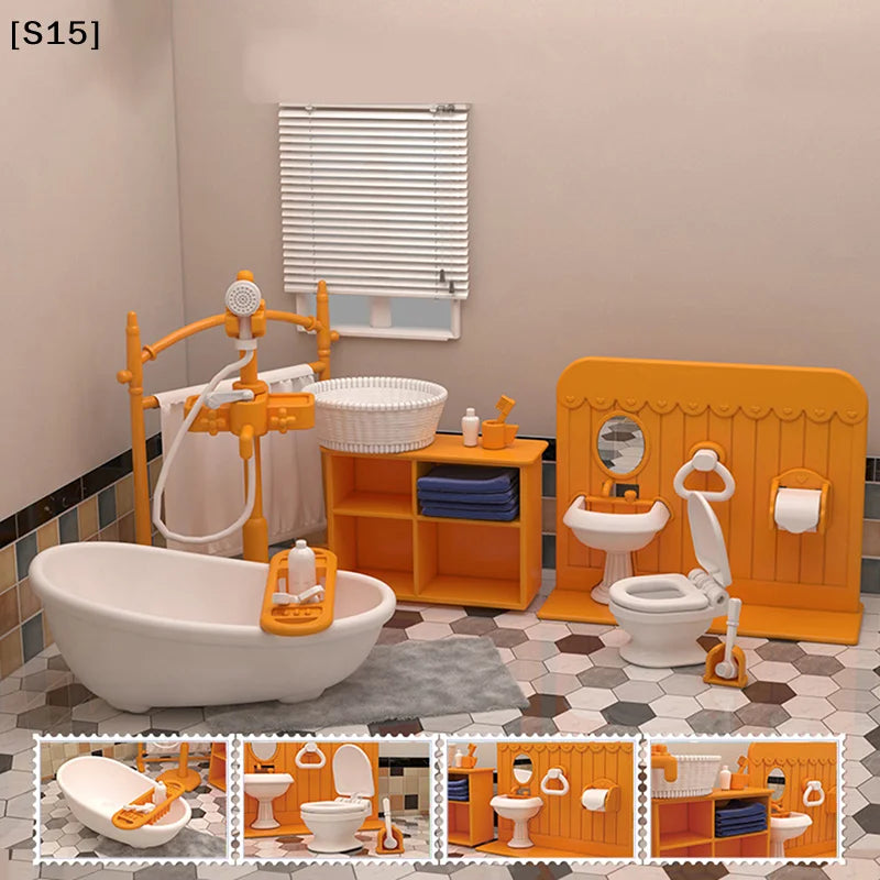 1:12 Dollhouse Miniture Furniture Dolls Household Items Girl DIY Role Play Toy Decoration Accessories[S15][S15]