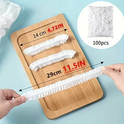 100/200Pcs Disposable Shower Cap for Hair Fresh-keeping Cover Food Storage Covers Food Grade Bowl Plate Cover Plastic Seal Wrap