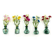 Mini Glass Vase Refrigerator Magnet Set