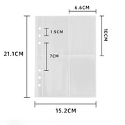 Silver PU Photocard Binder with Pink Ribbon — Selected Size and Page Pack