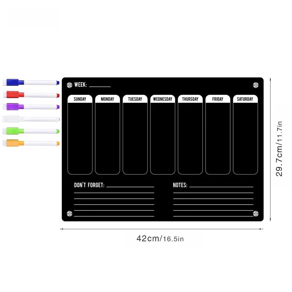 Magnetic Acrylic Refrigerator Planner