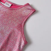 DXTON Summer Kids Girls Dress Sleeveless Outdoor Casual Children Dresses For Girls  Polyester Tank Teen Dress Solid Kids Clothes
