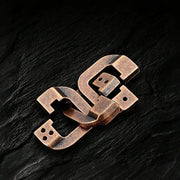 Novelty Magic Baffling XiongDiSuo Cast Metal Brain Teaser Puzzles IQ Logic Test Disentanglement Games Toys For Adults & Kids