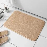 Pebble-Texture Microfiber Bath Mat — 60 × 40 cm, 1 Piece