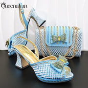 Rhinestone Ankle Strap Heels
