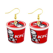 Earrings For Women Girls Cute Foods Hamburg Pizza Chicken Leg Candy Bottle Handmade Candy Kids Funny Resin