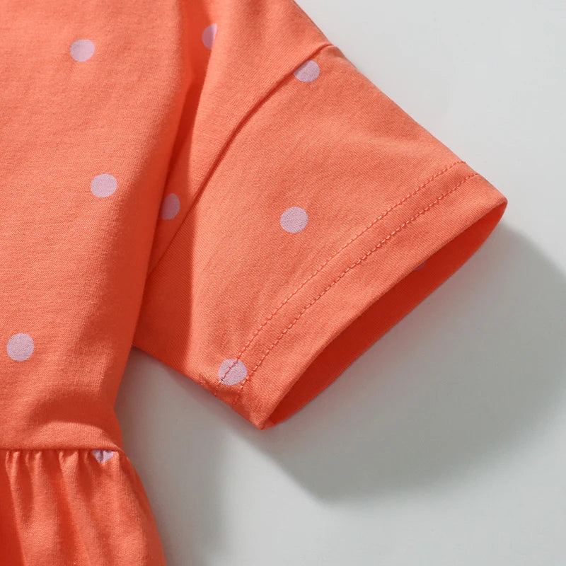 Little maven 2025 New Summer Cartoon Strawberry Dresses Cotton Children's Clothing Casual Vestidos Clothes for Kids 2-7 year