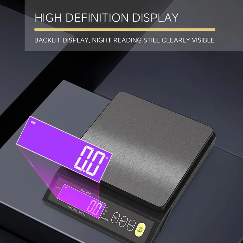 Rechargeable Stainless Steel Digital Kitchen Scale