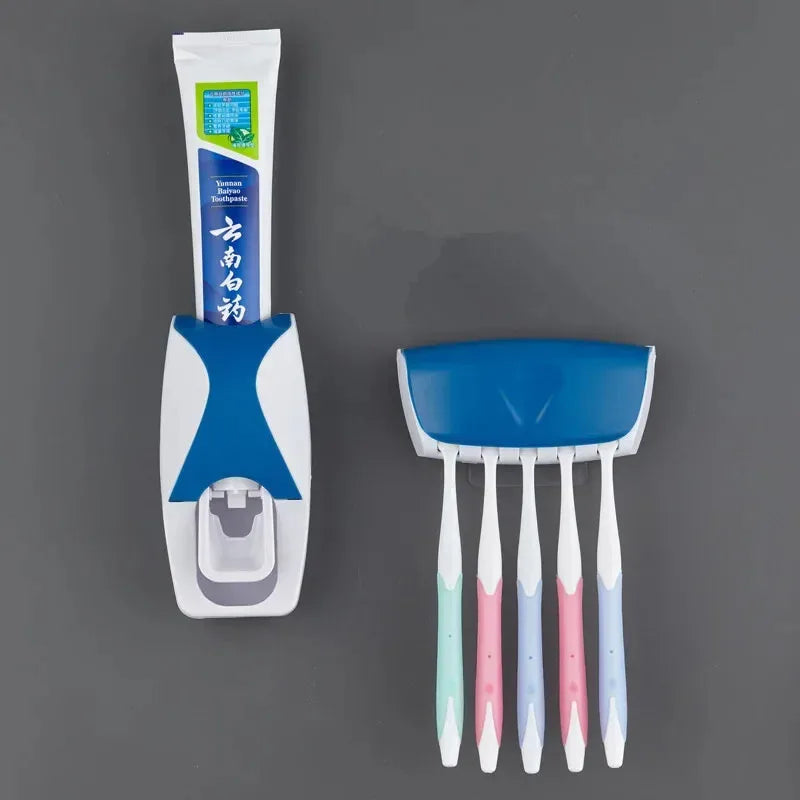 Wall-Mounted Toothbrush & Toothpaste Set