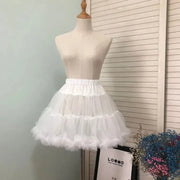 Women Skirts Elastic Pettiskirts Ballet Dance Underskirts for Halloween Costume Mini Tutu Skirt Short Petticoat
