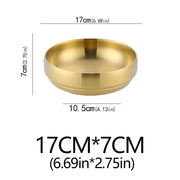 Double-Wall Stainless Steel Bowl — 17–25 cm, Selected Finish