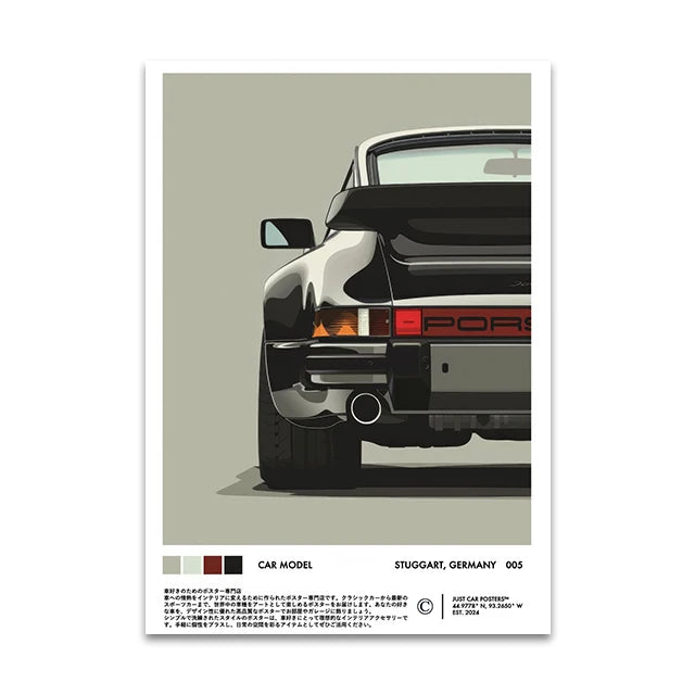 Supercar Canvas Wall Art Print Poster Car Magazine Decor Mural Modern Home Decor Car Lover Gift Unframed