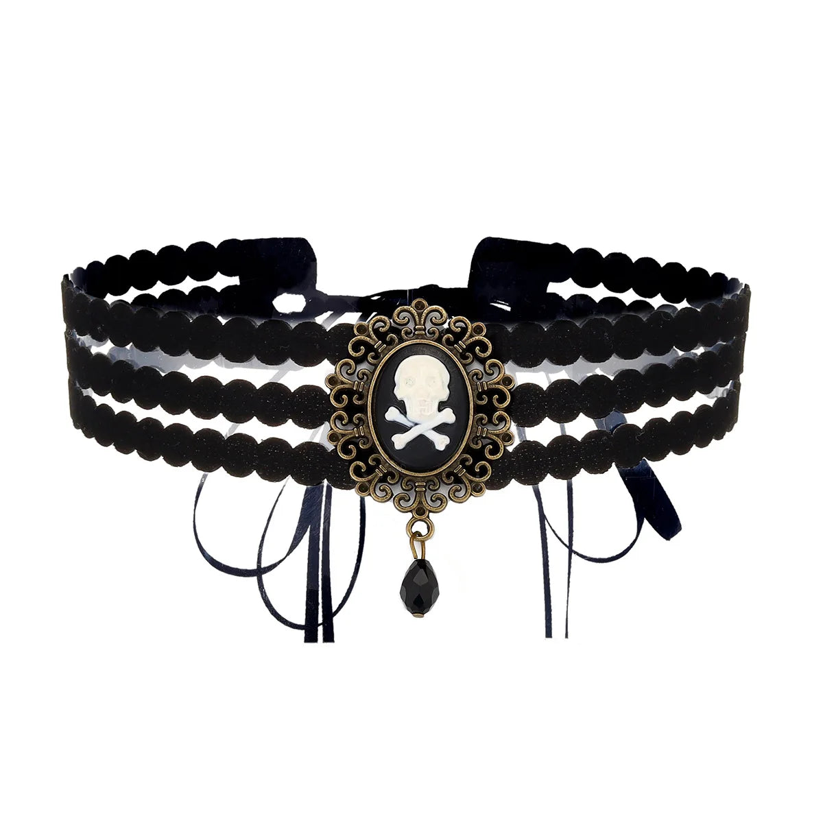 Gothic Style Choker Necklace For Women Personalized Lace Rose Blossom Neck Chain Niche Lolita Neck Accessory Halloween Jewelries