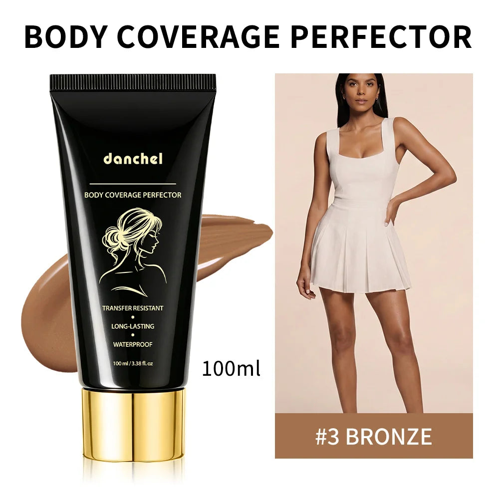 100ml Body Leg Concealer Waterproof Anti Transfer Cover Tattoo Scar Varicose Veins Even Skin Tone Wheat Tan Foundation