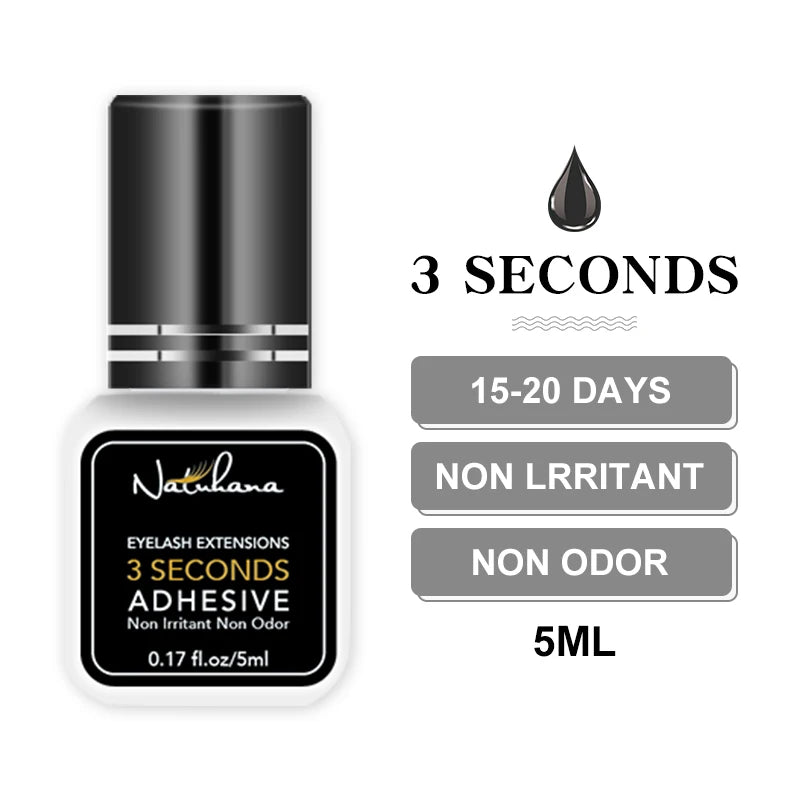 NATUHANA False Eyelash Glue Waterproof Eye Lash Cosmetic Tools False Eyelashes Adhesive Clear-white Dark-Black Makeup Tools