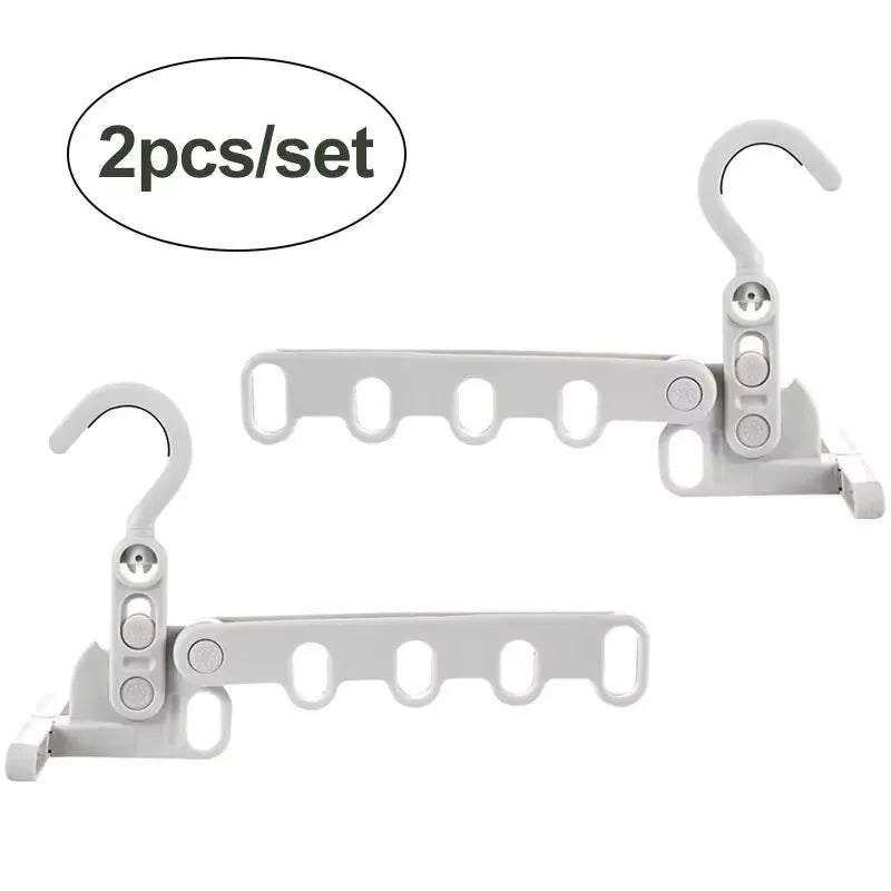 Foldable PVC Multi-Hook Travel Hanger — Selected 1- or 2-Piece Pack