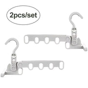 Foldable PVC Multi-Hook Travel Hanger — Selected 1- or 2-Piece Pack