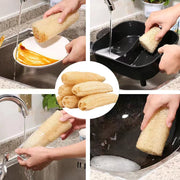 Natural Loofah Luffa Sponge Biodegradable Strong Cleaning Sponge Long Non-stick Dishwashing Artifact Pot Brush Dish Towels
