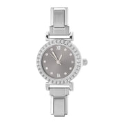 Fashion Luxury DIY 9MM Charm Stainless Steel Shiny Round Square Watch Bracelet Bangle High Quality Y2K Watch Head Christmas Gift
