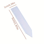 White Plastic Plant Labels — 100 Pieces, 5 × 1 cm