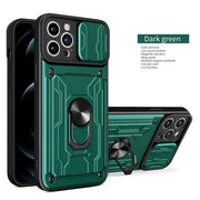 Luxury Shockproof Case For iPhone 17 16 15 14 13 Pro Max 12 11 XR X 8 7 Plus SE2/SE3 Rotation Metal Ring Stand And Card Slot