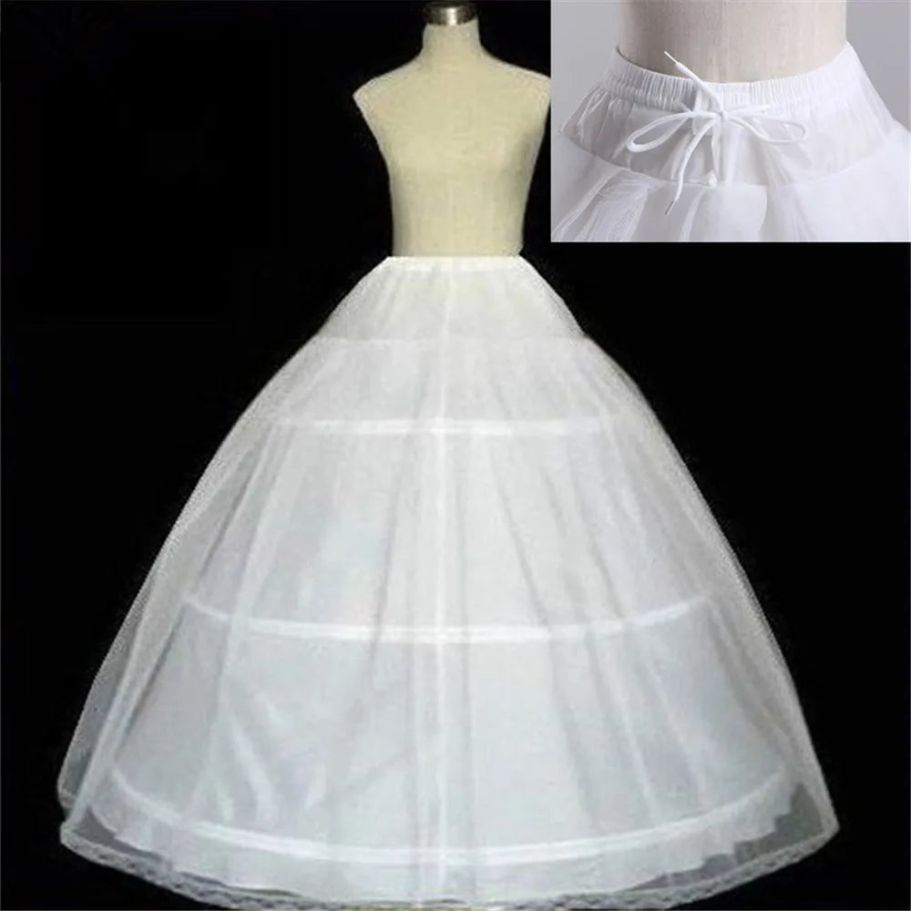Full Shape Hoop Skirt 5 Ruffles Layers Ball Gown Petticoat Underskirt Slip for Wedding Dress Adjustable Waist