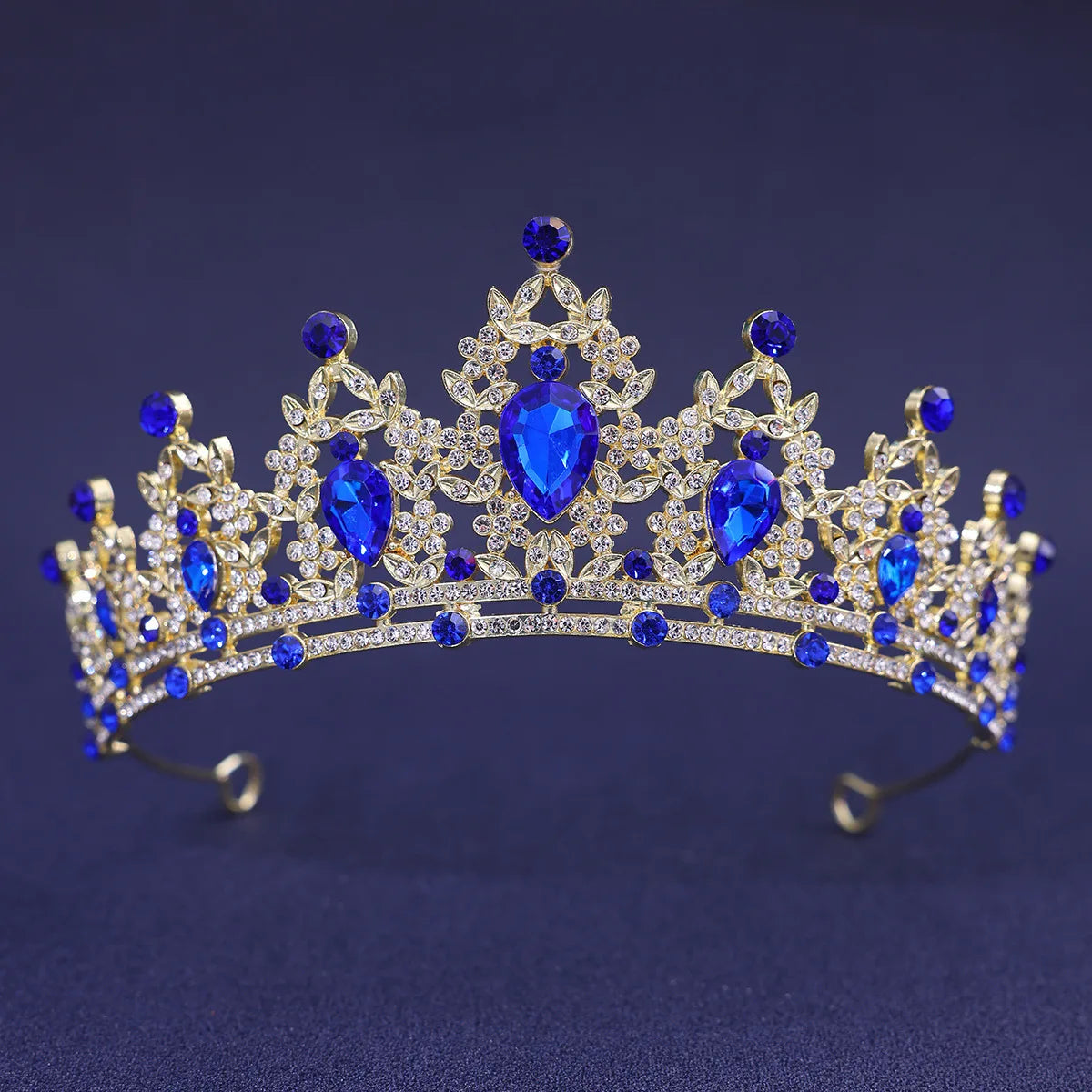 Luxury Elegant Princess Bridal Crystal Tiara Crown For Women Silver Color Diadem Veil Tiaras Wedding Hair Accessories Headpieces
