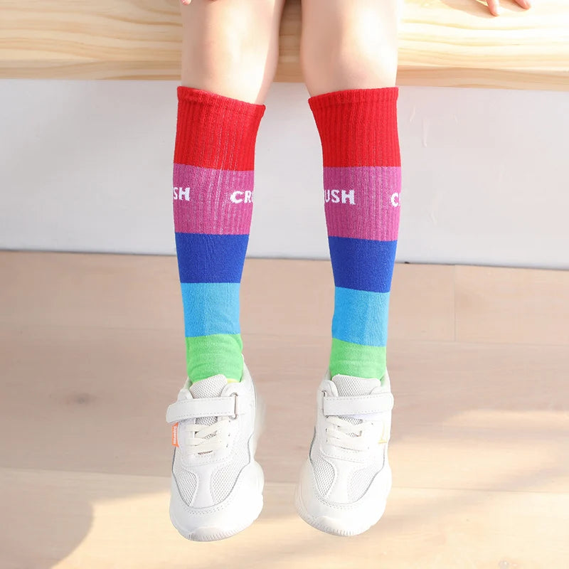 Spring Autumn Girls Cotton Ankle Short Lovely Stockings Cartoon Unicorn Kids Child Knee High Socks Infant Baby Over Knee Socks