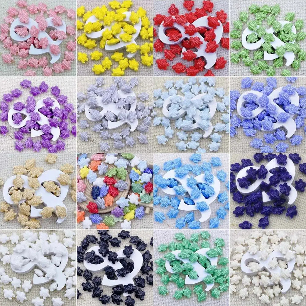 Ceramic Sea Turtle Beads, 10-Piece Set