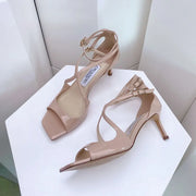 Sequined Gladiator Heel Sandals