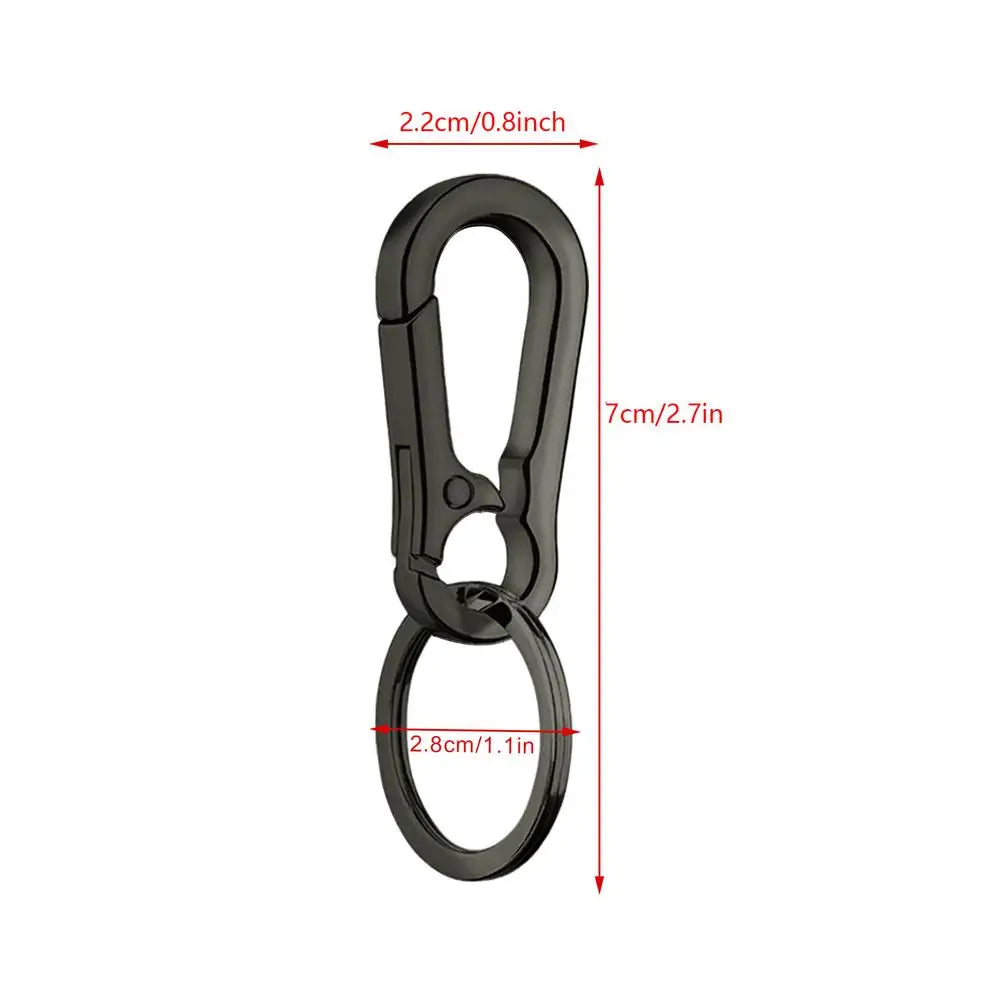 Zinc Alloy Carabiner Keychain with Split Ring — 1 Piece