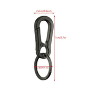 Zinc Alloy Carabiner Keychain with Split Ring — 1 Piece