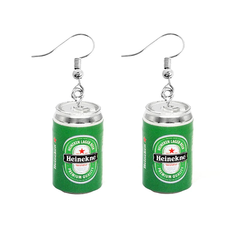 Earrings For Women Girls Cute Foods Hamburg Pizza Chicken Leg Candy Bottle Handmade Candy Kids Funny Resin