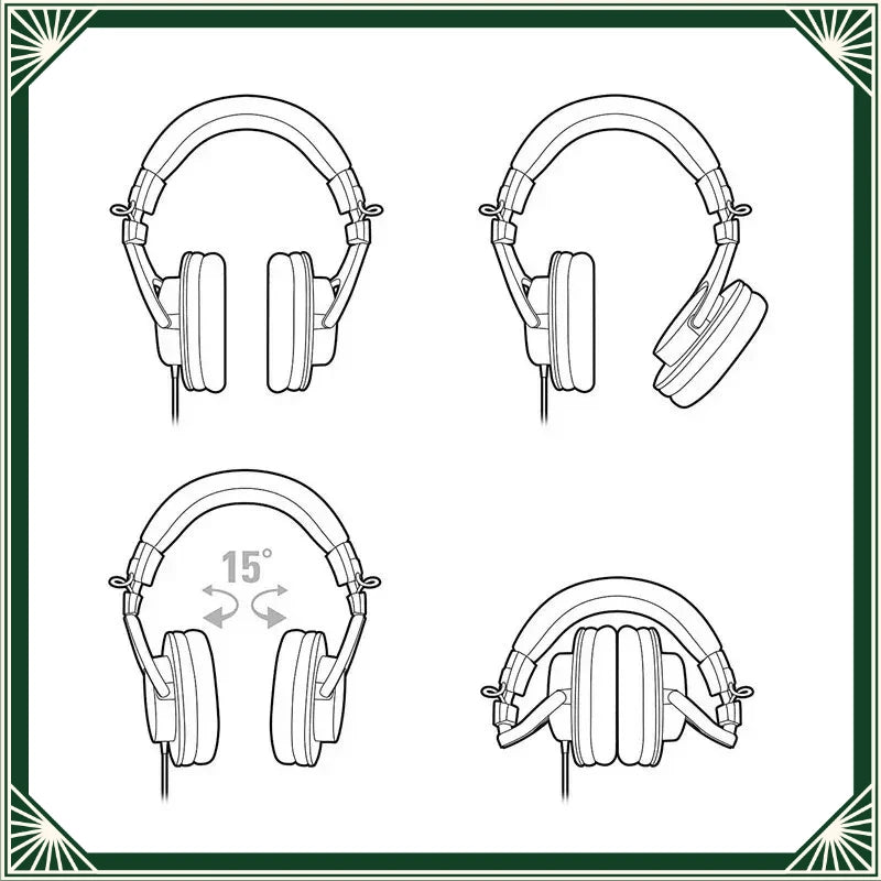 Audio-Technica ATH-M30X Over Ear Closed Back Studio Recording Headset Wired Headphones Professional Monitor Headphones Ath M30x