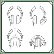 Audio-Technica ATH-M30X Over Ear Closed Back Studio Recording Headset Wired Headphones Professional Monitor Headphones Ath M30x