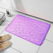 Pebble-Texture Microfiber Bath Mat — 60 × 40 cm, 1 Piece
